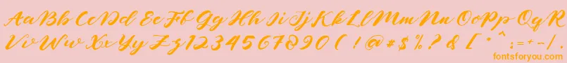 naghita Font – Orange Fonts on Pink Background