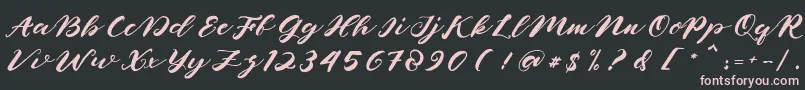 naghita Font – Pink Fonts on Black Background