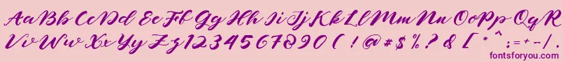 naghita Font – Purple Fonts on Pink Background