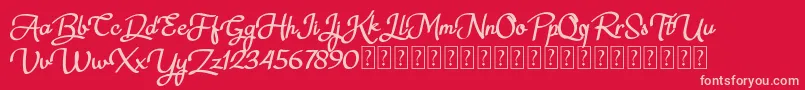Nagitta Personal Use Font – Pink Fonts on Red Background