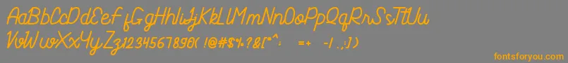 Nagoya Font – Orange Fonts on Gray Background