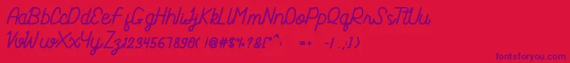 Nagoya Font – Purple Fonts on Red Background