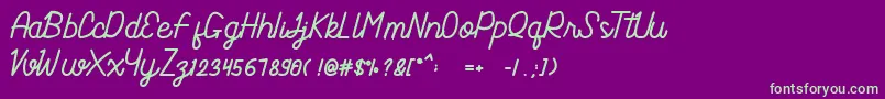 Шрифт Nagoyat – зелёные шрифты на фиолетовом фоне