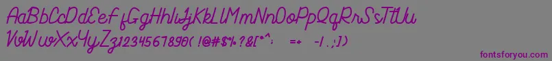 Шрифт Nagoyat – фиолетовые шрифты на сером фоне