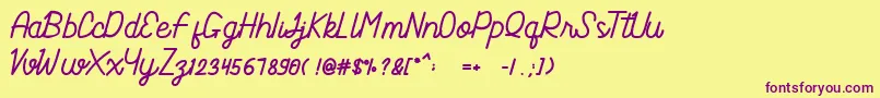 Шрифт Nagoyat – фиолетовые шрифты на жёлтом фоне