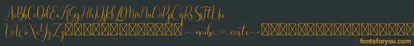 Шрифт Naibacarte – оранжевые шрифты на чёрном фоне