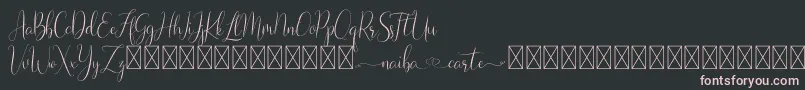 More about Naibacarte Font Naibacarte Font – Pink Fonts on Black Background