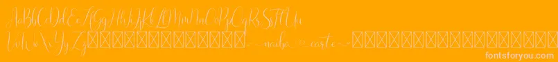 More about Naibacarte Font Naibacarte Font – Pink Fonts on Orange Background