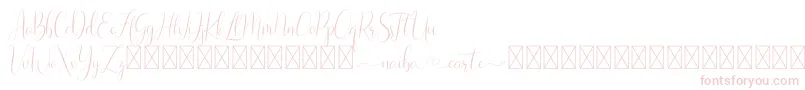 Weitere Informationen zur Naibacarte-Schriftart Naibacarte-Schriftart – Rosa Schriften auf weißem Hintergrund