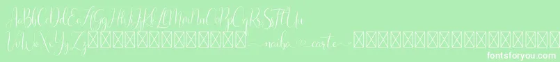 Naibacarte Font – White Fonts on Green Background