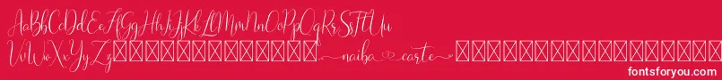 Naibacarte-fontti – valkoiset fontit punaisella taustalla