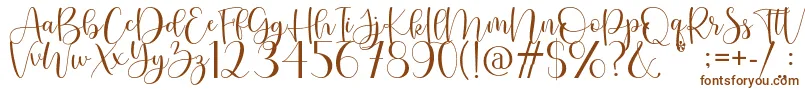 Шрифт Naila – коричневые шрифты на белом фоне