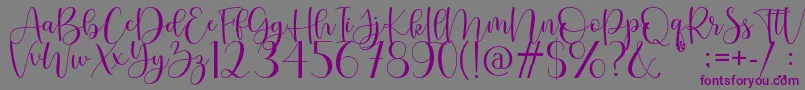 Naila-fontti – violetit fontit harmaalla taustalla