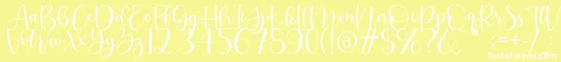 Naila Font – White Fonts on Yellow Background