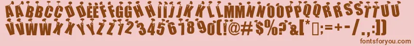 NAILED Font – Brown Fonts on Pink Background