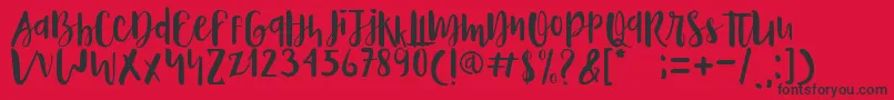 Naira Font – Black Fonts on Red Background