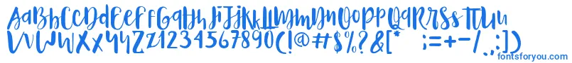 Naira Font – Blue Fonts on White Background