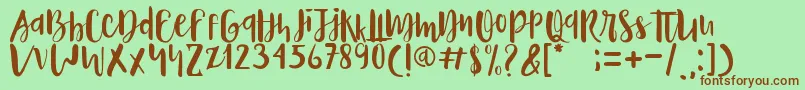 Naira Font – Brown Fonts on Green Background
