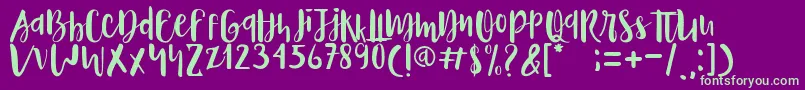 Naira Font – Green Fonts on Purple Background