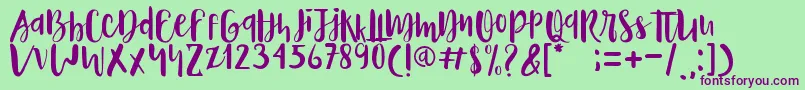 Naira Font – Purple Fonts on Green Background