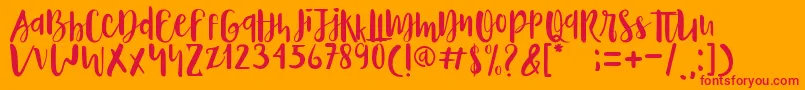 Naira Font – Red Fonts on Orange Background