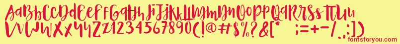 Naira Font – Red Fonts on Yellow Background