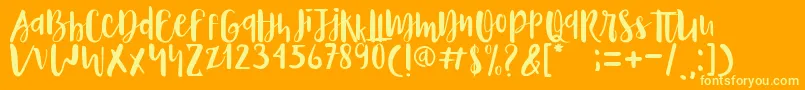 Naira Font – Yellow Fonts on Orange Background