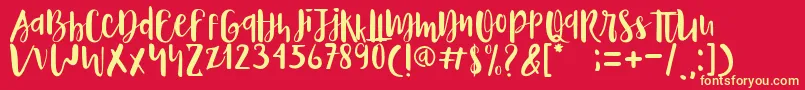 Naira Font – Yellow Fonts on Red Background