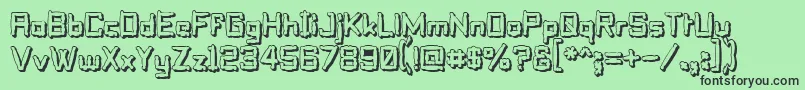 Шрифт PilloTalkSoft – чёрные шрифты на зелёном фоне