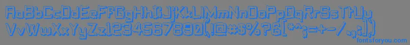PilloTalkSoft Font – Blue Fonts on Gray Background