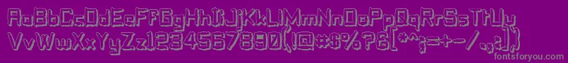 PilloTalkSoft-Schriftart – Graue Schriften auf violettem Hintergrund