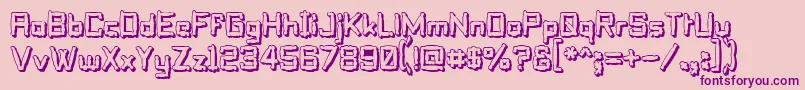 Шрифт PilloTalkSoft – фиолетовые шрифты на розовом фоне