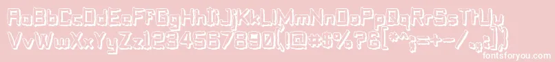 PilloTalkSoft-Schriftart – Weiße Schriften auf rosa Hintergrund