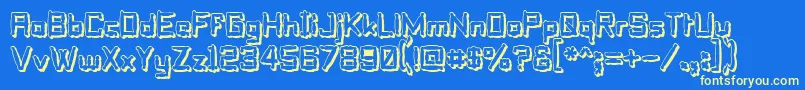 PilloTalkSoft Font – Yellow Fonts on Blue Background