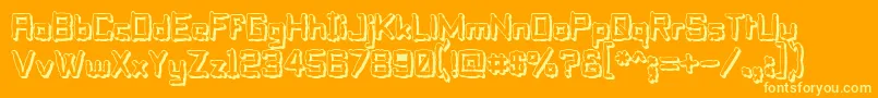 PilloTalkSoft Font – Yellow Fonts on Orange Background