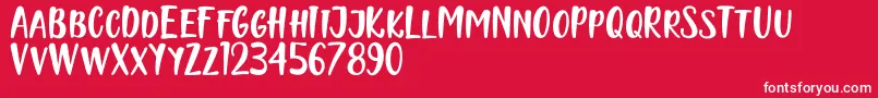 Naishila Caps Font – White Fonts on Red Background