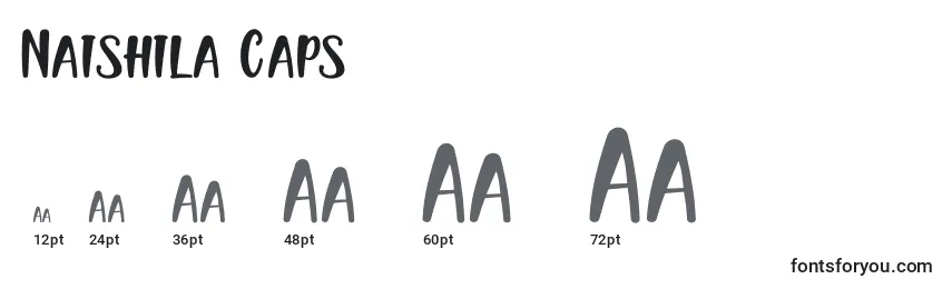 Размеры шрифта Naishila Caps