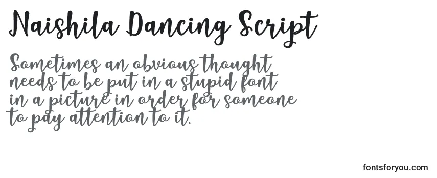 Naishila Dancing Script -fontin tarkastelu
