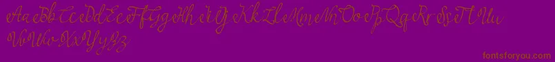 najwa Font – Brown Fonts on Purple Background