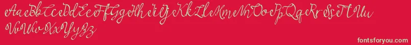 najwa Font – Green Fonts on Red Background