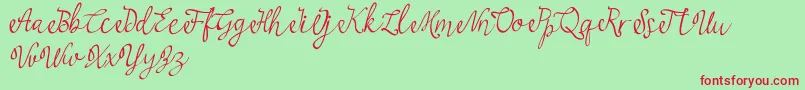 najwa Font – Red Fonts on Green Background