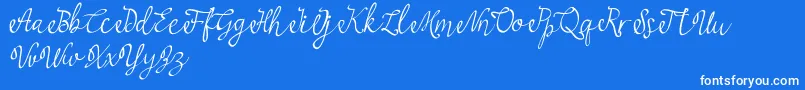 najwa Font – White Fonts on Blue Background