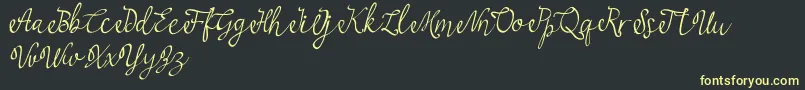 najwa Font – Yellow Fonts on Black Background