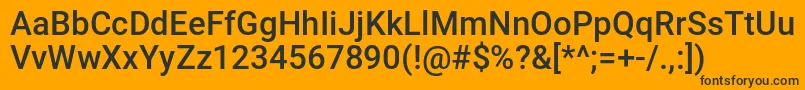 nakdmonk Font – Black Fonts on Orange Background