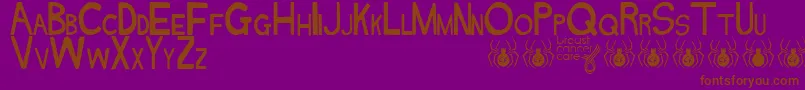 NAKED Font – Brown Fonts on Purple Background