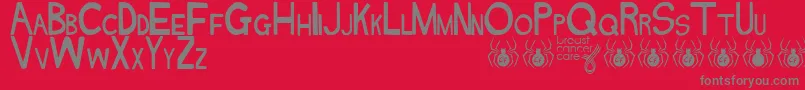 NAKED Font – Gray Fonts on Red Background