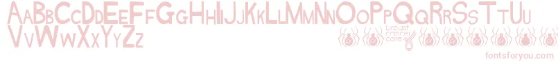 NAKED Font – Pink Fonts on White Background