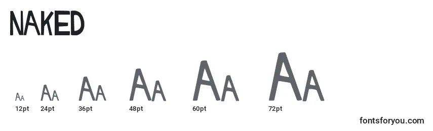 NAKED Font Sizes