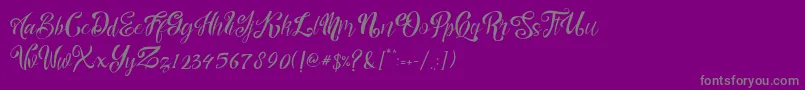 nalicha Font – Gray Fonts on Purple Background