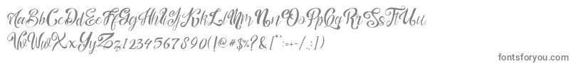 nalicha-fontti – harmaat kirjasimet valkoisella taustalla